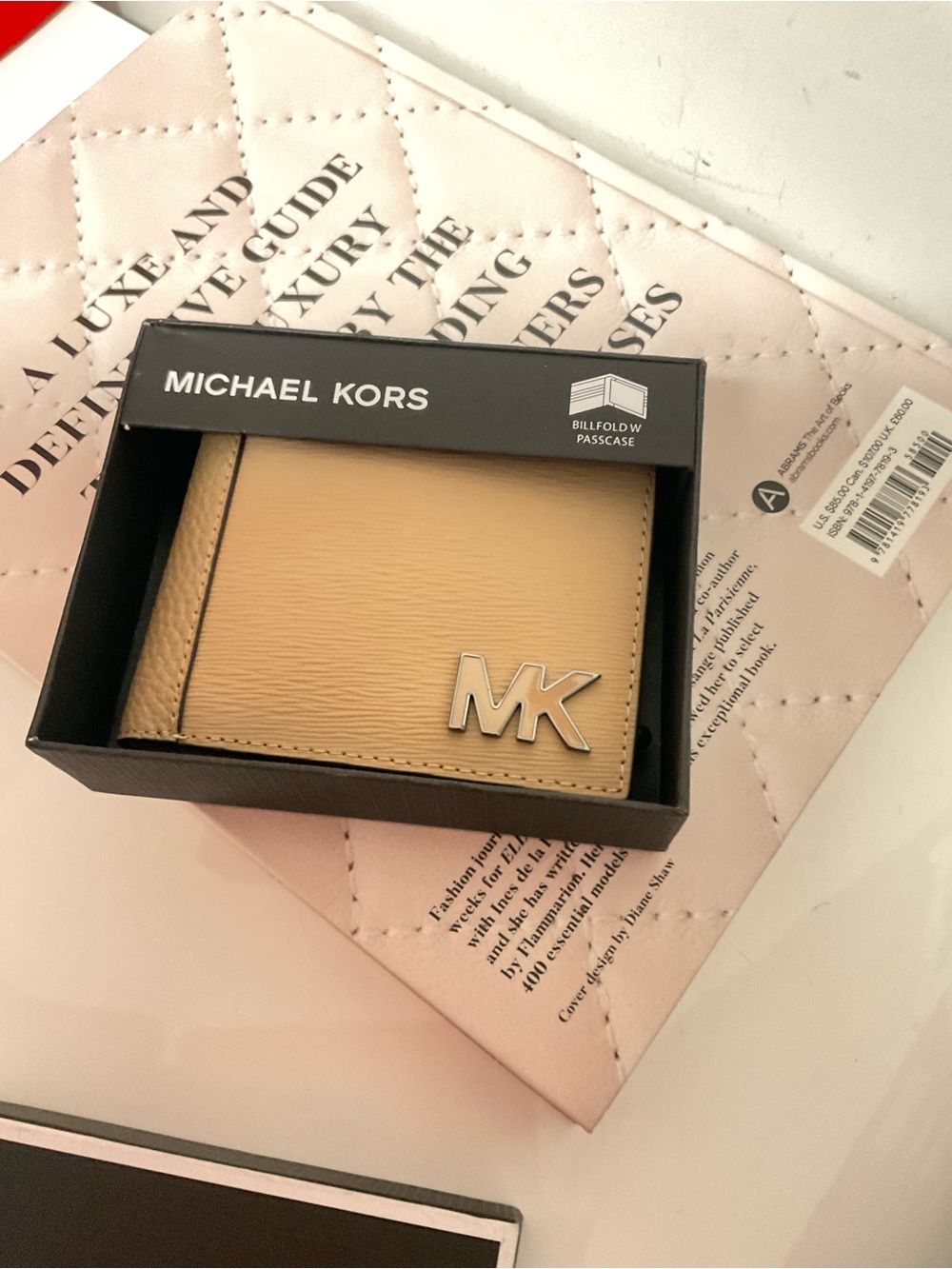 Michael Kors Men’s Tan Leather MK Bi-Fold Wallet (NWT)